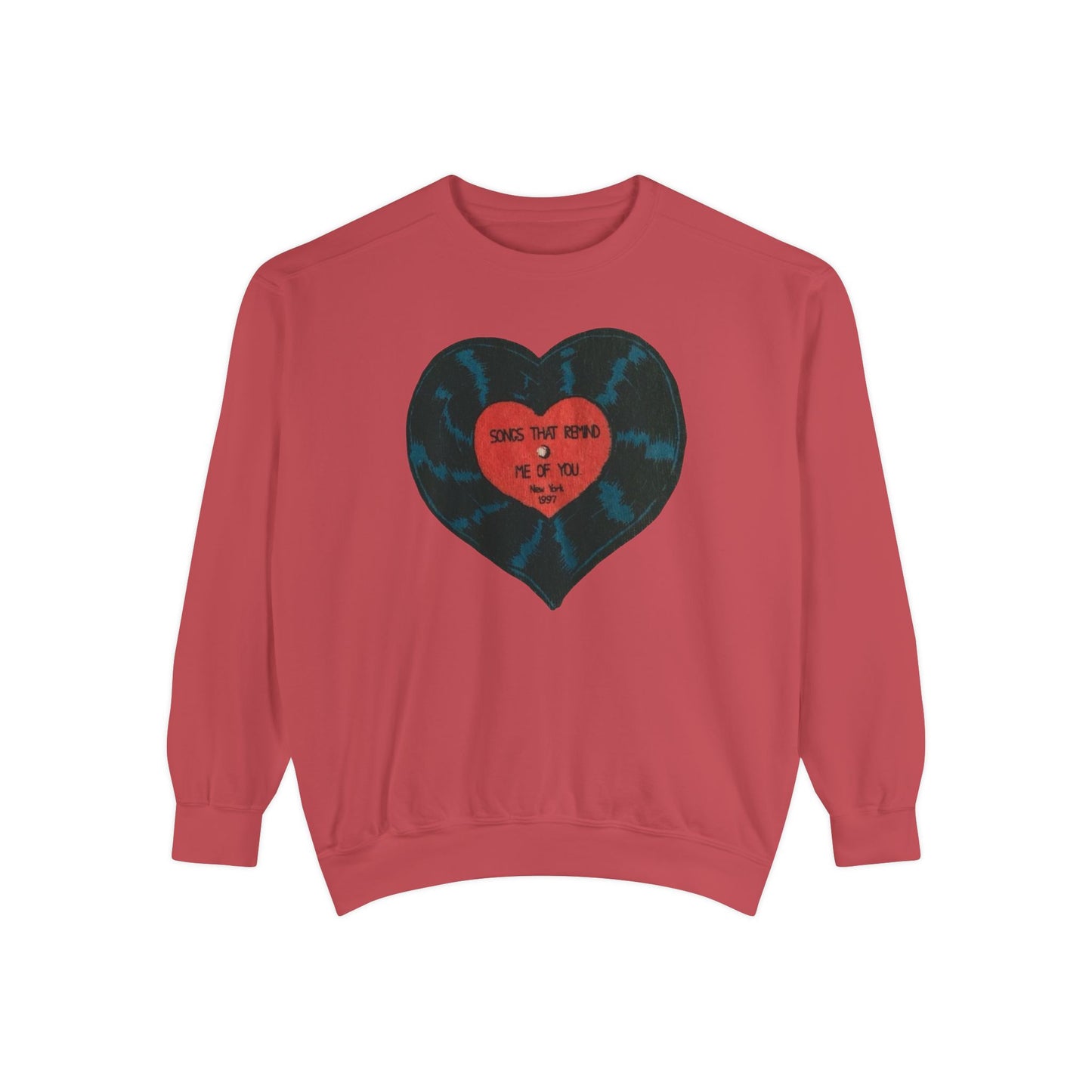 Heart Graphic Sweatshirt — "Love the Weird" Vintage-Inspired Crewneck