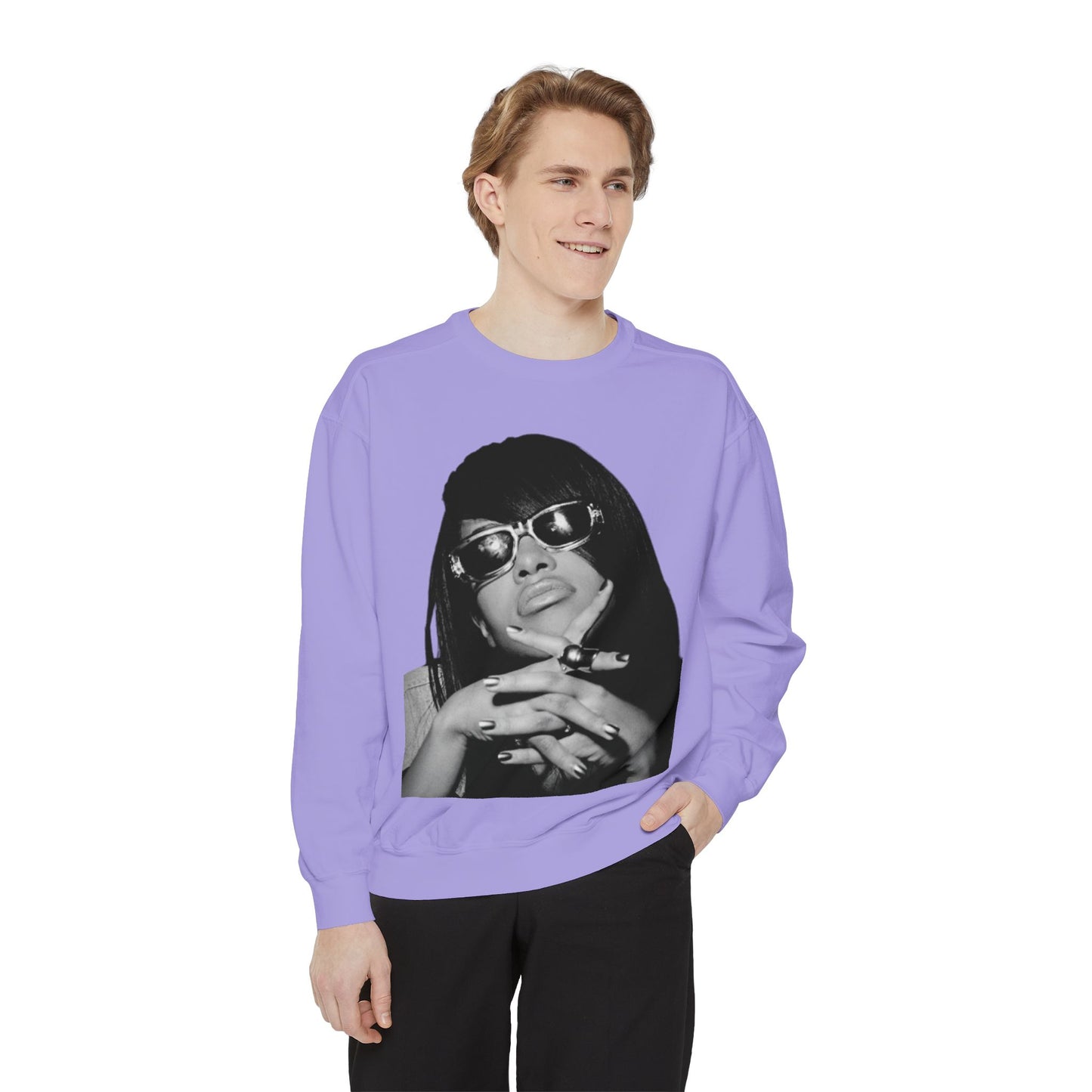 “Black Diamond” Graphic Unisex Garment-Dyed Sweatshirt