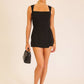 Square Neck Mini Romper Dress