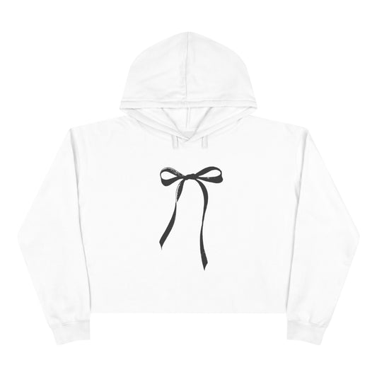 Cropped Hoodie - Feminine Bow Design for International Women's Day