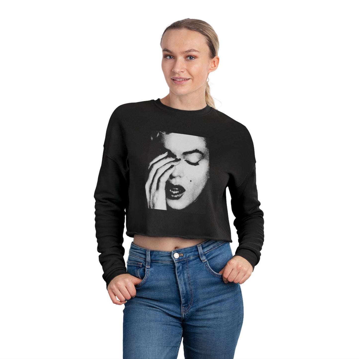 “Diamonds and Dreams” Graphic Women's Cropped Sweatshirt