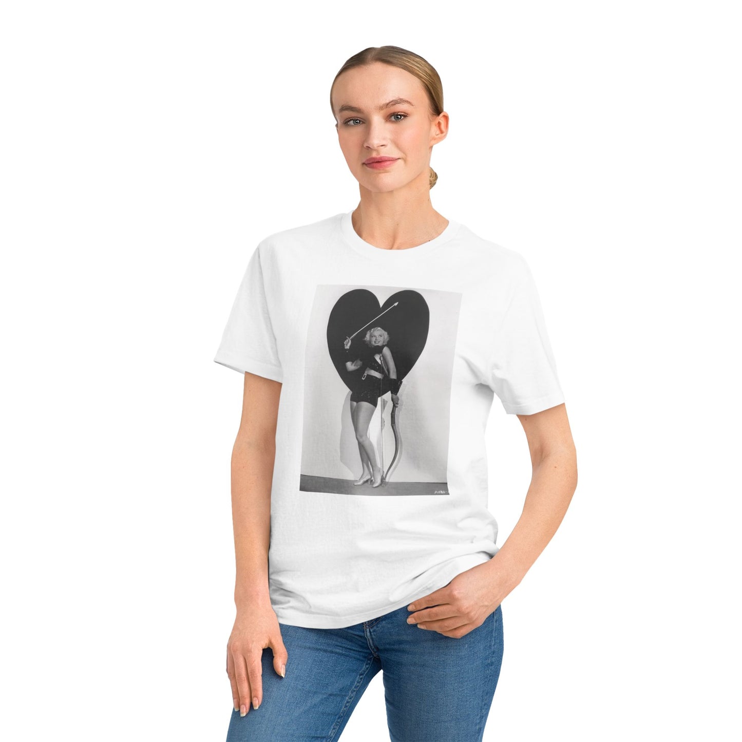 Vintage Valentine Rocker Heart Graphic T-Shirt