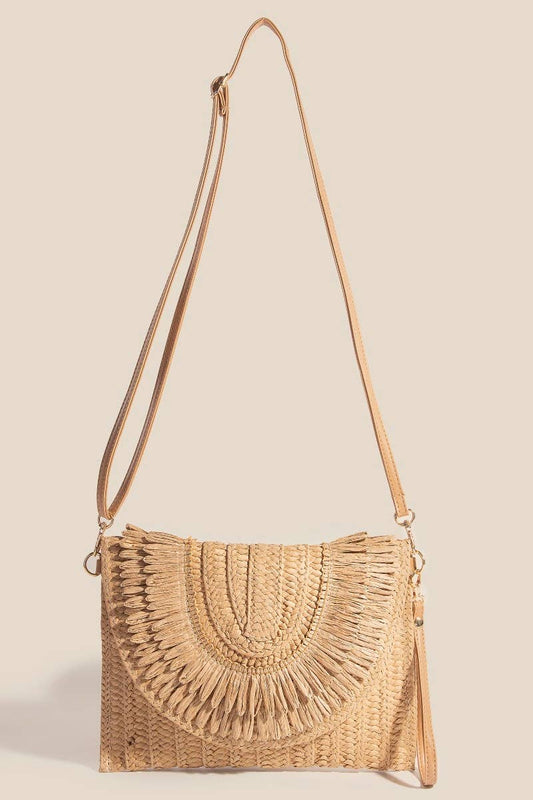 Intricate Paper Weave Envelope Clutch Bag