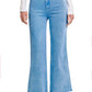 .SI-24919 Acid Washed Frayed Cutoff Hem Straight Wide Pants 0607