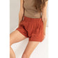 DZ24C377-D-ALL TIME FUN HIGH WAIST LINEN SHORTS