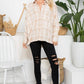 Raglan Sleeves Oversized Plaid Shirt