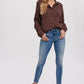 STUDDED EPAULETTE BUTTON UP SHIRT