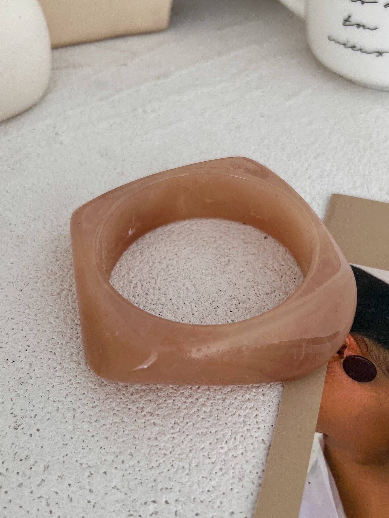 Vintage Irregular Wide Acrylic Bracelets DP25B581
