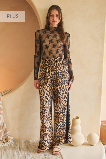 Plus Leopard Printed Pants