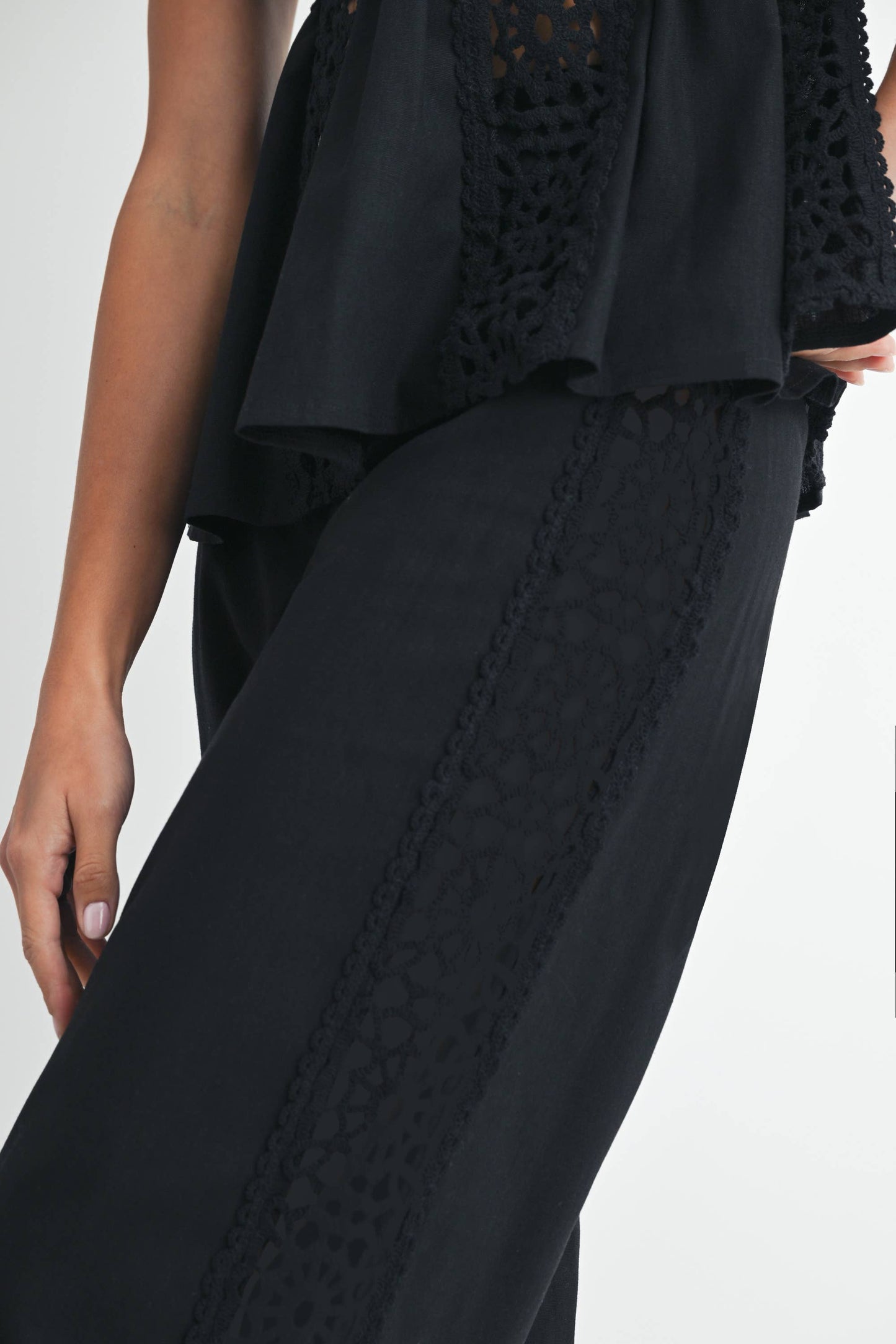 Crochet High Waist Pants