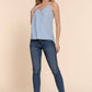 V-neck Surplice Woven Cami Top