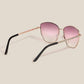 Rhinestone Accent Aviator Sunglasses Set