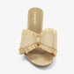 BEACH HOUSE - Raffia Bow Mules, Woven Finish, Stiletto Heel