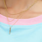 Bar Pendant Layered Adjustable Chain Necklace