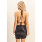 Sequin Halter Mini Dress