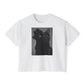 GoodLuck Kitty Graphic Women's Boxy Tee, Pet Lover Gift, Casual Summer Top, Fun Cat T-Shirt, Streetwear Style Tee