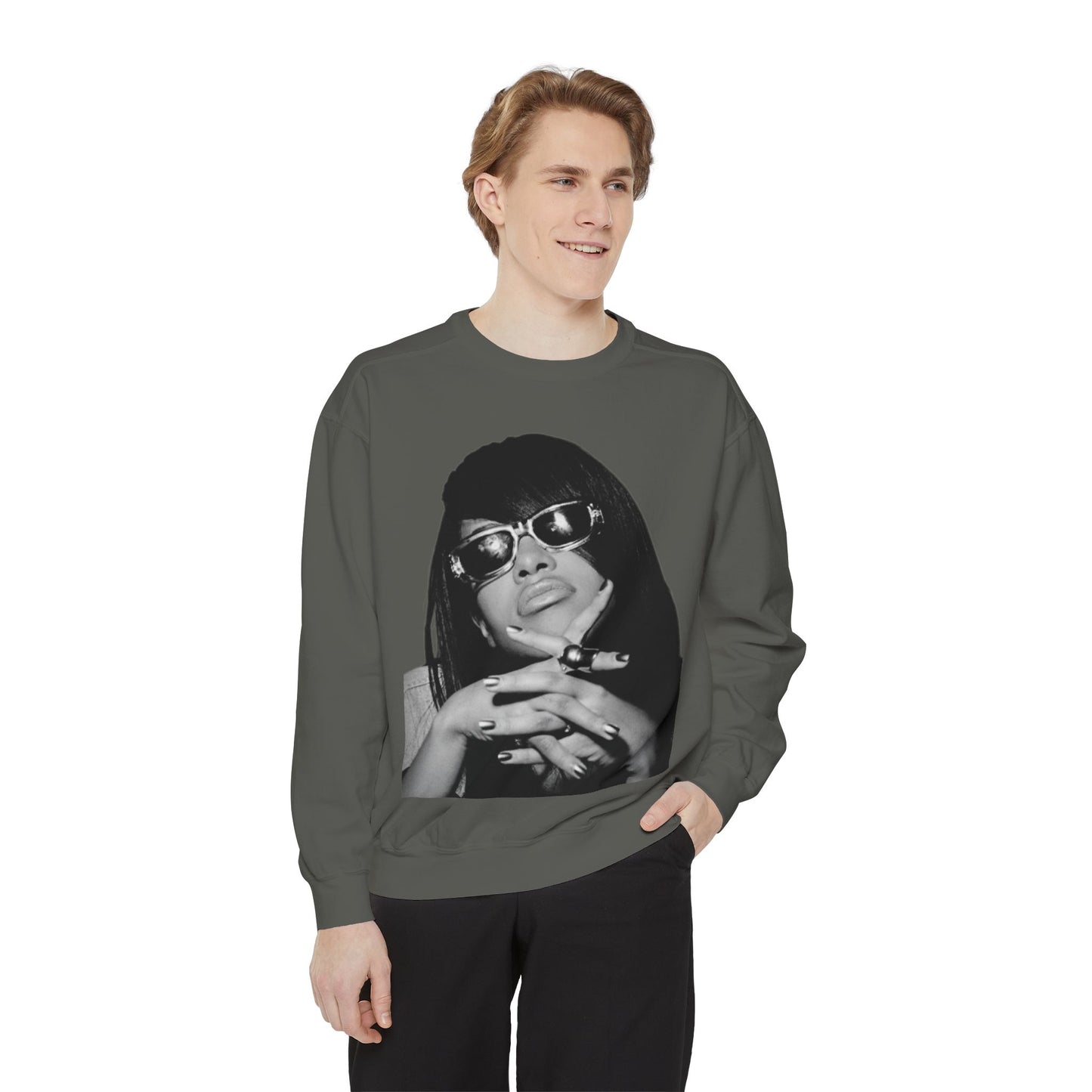 “Black Diamond” Graphic Unisex Garment-Dyed Sweatshirt