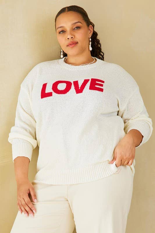 Plus Size Love Sweater