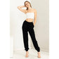 DZ23A546-Linen Drawstring Jogger Pants