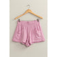 DZ24C377-D-ALL TIME FUN HIGH WAIST LINEN SHORTS