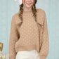 HEART PATTERN DROP SHOULDER KNIT PULLOVER SWEATER