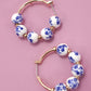 BLUE CERAMIC PORCELAIN HOOP EARRINGS | 80E6515