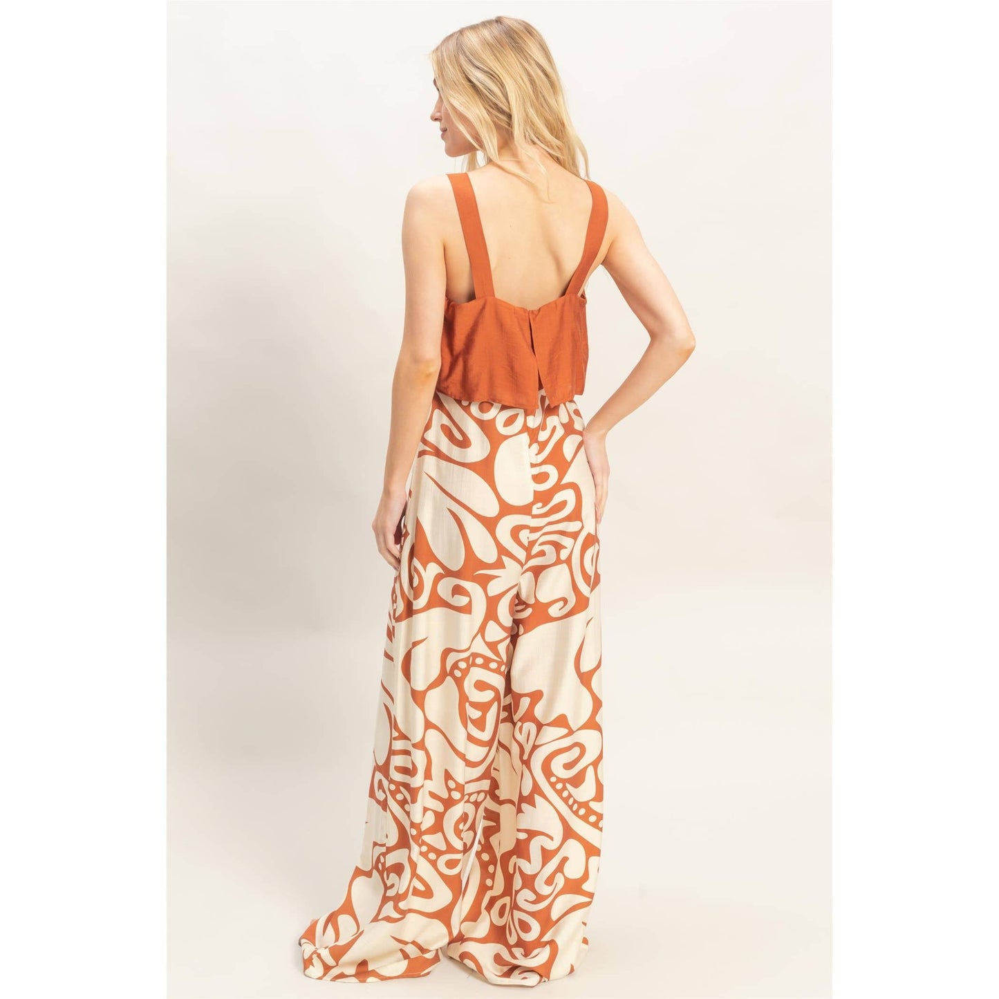 Strapless Print Jumpsuit