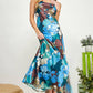 Midnight Botanica Satin Maxi Dress