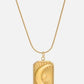 18K STAINLESS STEEL TARNISH FREE MOON NECKLACE | 40NK9446