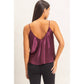 V-Neck Satin Cami Top