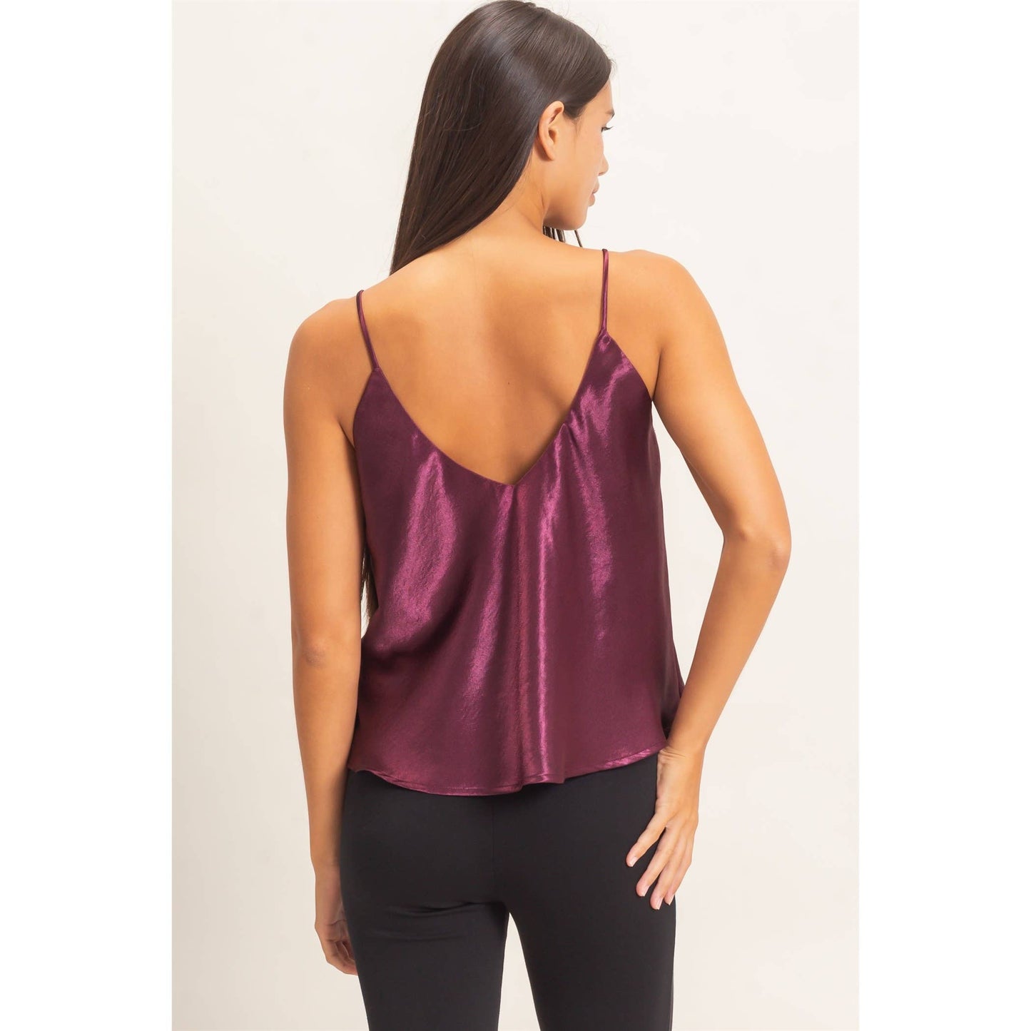 V-Neck Satin Cami Top