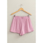 DZ24C377-D-ALL TIME FUN HIGH WAIST LINEN SHORTS