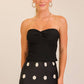 Smocked Twist Front Bandeau Top