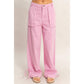 High Rise Cargo Pants With Ankle Ties