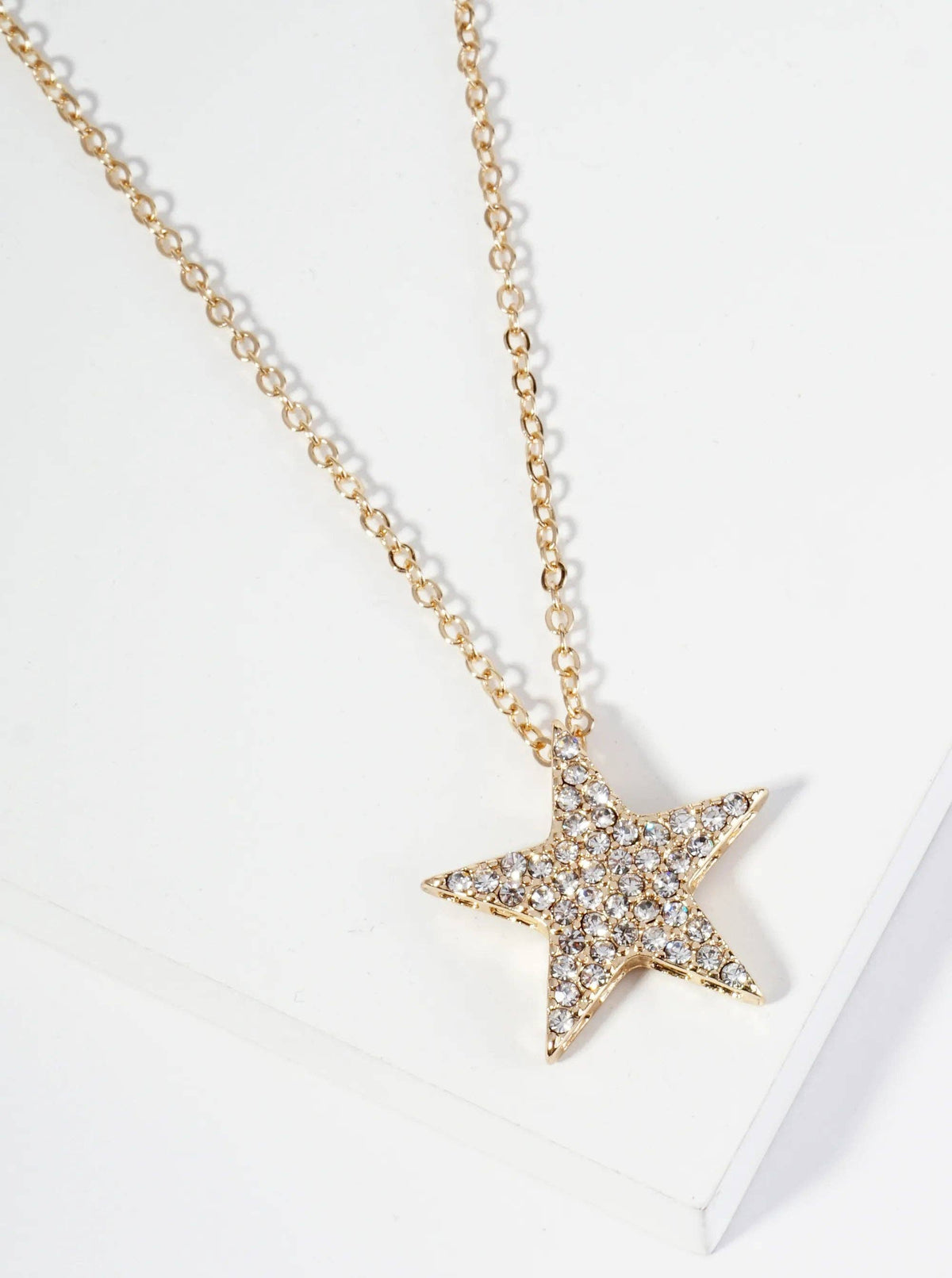 Crystal Pave Star Pendant Necklace