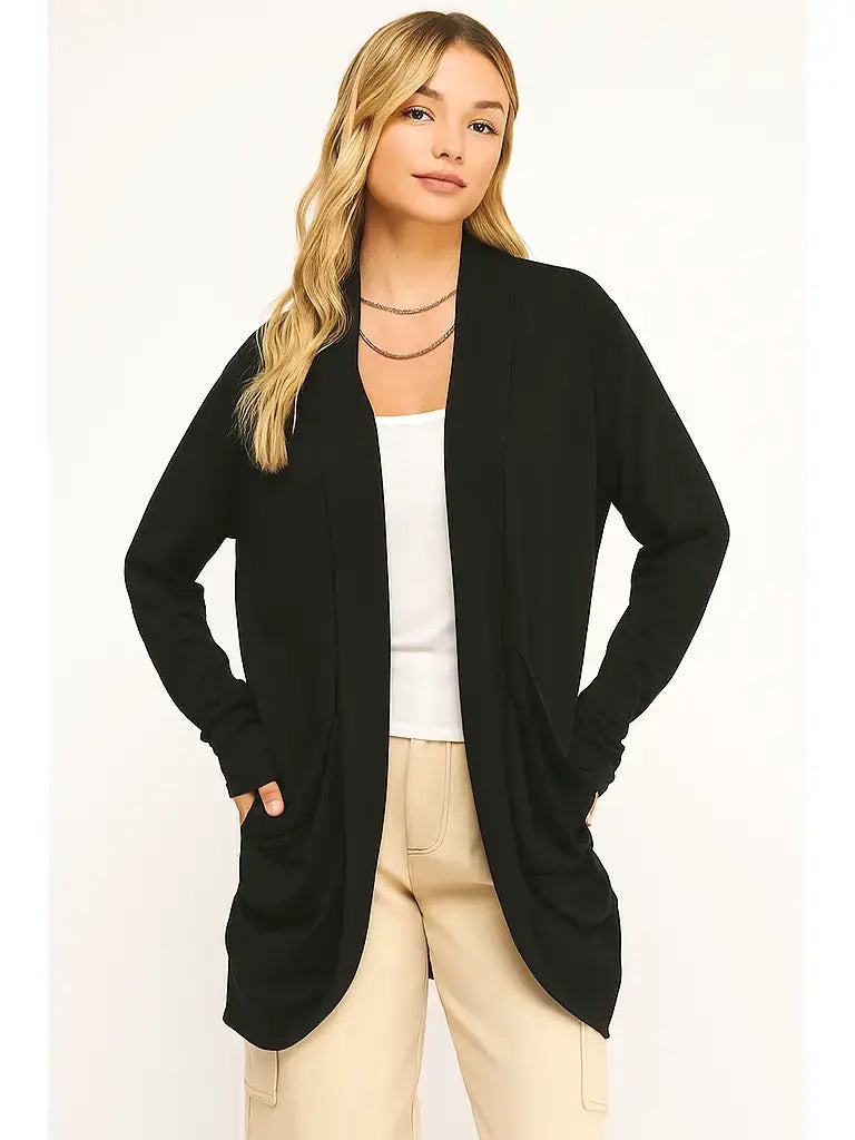 SOFT WRAP OPEN CARDIGAN