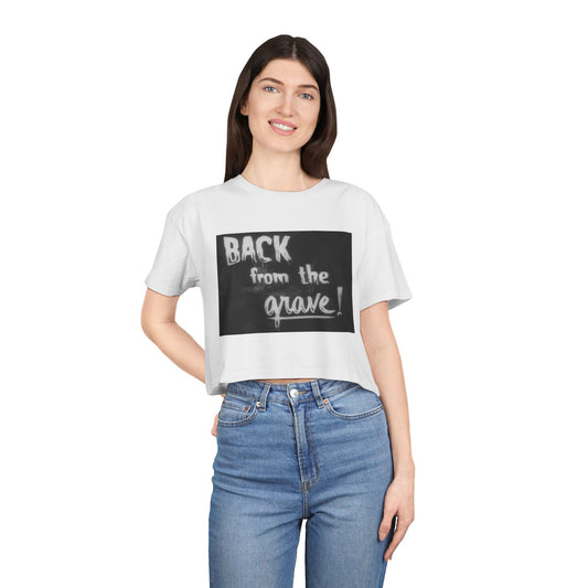 Spooky Fun Women's Crop Tee - Perfect for Halloween, Ghost Lovers, and Casual Style, Statement Shirt, Fashion Tee, Everyday Wear