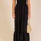 Strapless boho smocked top airflow maxi dress