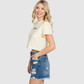 P400RH-MD SUPER HIGH RISE RIGID MOM SHORTS W/ FRAYED HEM