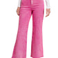 .SI-24919 Acid Washed Frayed Cutoff Hem Straight Wide Pants 0607