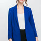 `"._ Woven Solid Classic Blazer