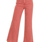 .SI-24919 Acid Washed Frayed Cutoff Hem Straight Wide Pants 0607