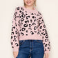 Long Sleeve Leopard Print Knit Sweater