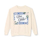 Bem Feito Crewneck Sweatshirt — Portuguese Floral Tile Design