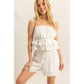 HF25E205-SET-Peplum Cami Top And Shorts Set