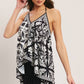 Contrast Scarf Top