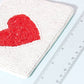 Red Heart White Beaded Coin Purse
