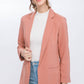 `"._ Woven Solid Classic Blazer