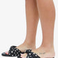 MAYLEEN - Raffia Beaded Slide Sandals, Mediterranean Style