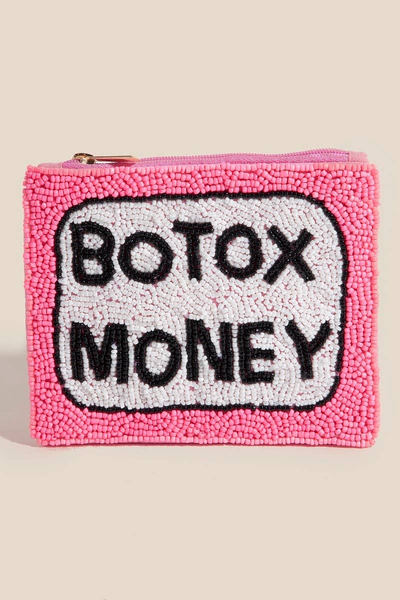 Botox Money Beaded Coin Purse